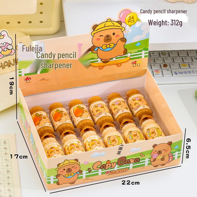 Dual-Hole Cartoon Pencil Sharpener - Creative Candy Design, Durable, Perfect Small Gift for Primary Students