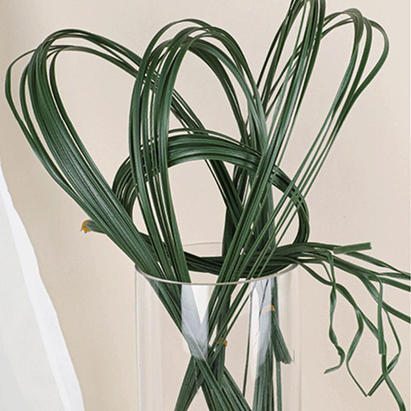 10pcs/bundle Plastic Room Flat Leaves Nature Decoration Fresh Flower Arrangement Simulation Flower Green Bending