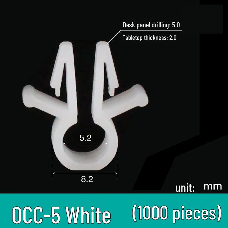 Black Round Cable Clip with Pin-Type Fastening - Airplane Head Design for Cable Management