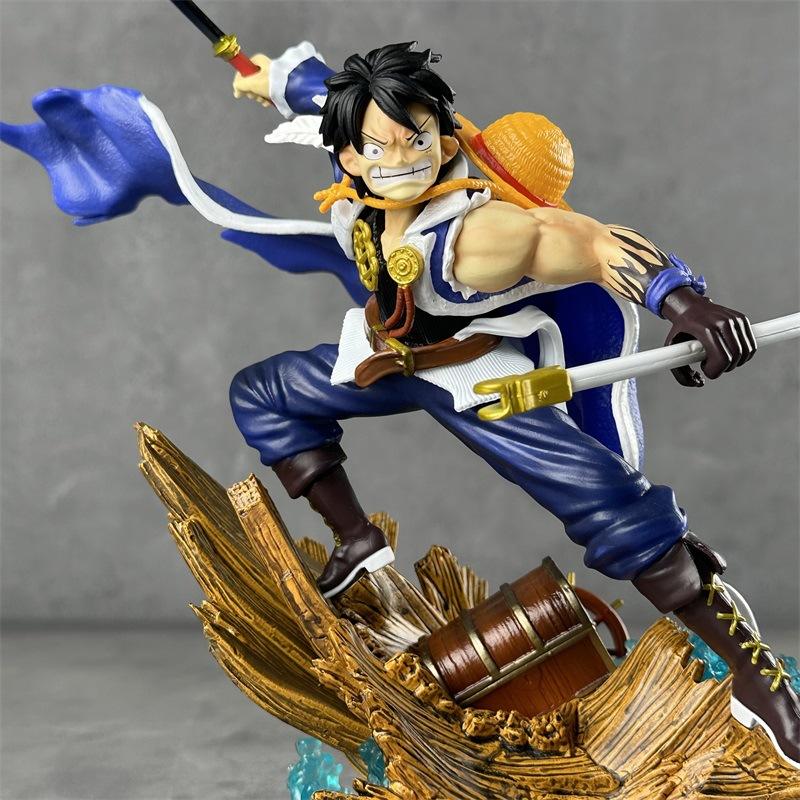Cartoon One Piece Anime Figures GK Model Fantasy Luffy Combat Form Pvc Statue Doll Collectible Toy Room Decoration Child Gift