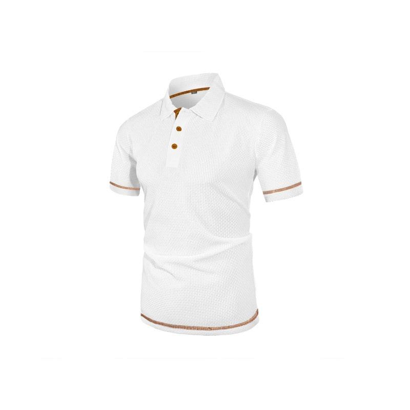 Summer ice silk lapel POLO men's short-sleeved T-shirt, men's top
