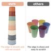 Stacking Cup Toys For Babies Nesting Cups Color And Size Recognition Baby Toy Smooth Edge Colourful Rabbit Stacking Cups Set