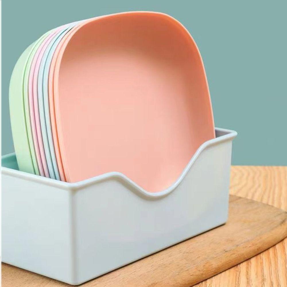 10PCS Random Color Multifunctional Dish Multicolor Snack Dish Candy Plate  Home Kitchen