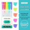 INS Style Dual-Tip Fluorescent Highlighter - Non-Bleed, High Visibility Pen for Planners