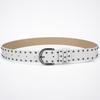 Punk Round Rivet Belt, Green Men'S And Women'S Denim Casual Bead Wide Belt, Xian Style.