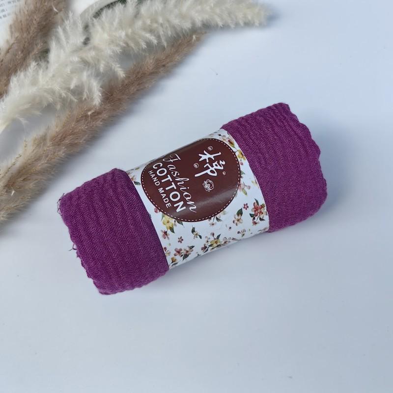 Silk Tassel Headscarf: Cross-border Crinkled Rayon Cotton Linen Scarf