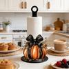 Wooden Base Santa Claus Towel Stand Acrylic Roll Paper Towel Holder Tissue Stand  For Kitchen