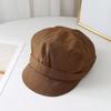 Casquette Béret Simple à Bord Doux pour Femme Printemps Été Chapeau Plissé Casquette Gavroche Visère Pare-Soleil Fine pour Voyage en Plein Air