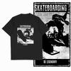 Coolmind YD Skateboard Cotton Exclusive Graphic Men T Shirt for Men Cotton Big Size Skate Cool BLACK Men's Novelty Tee Shirt