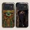 Retro Devil Eye Mysterious Totem Tempered Glass Phone Case for OPPO Reno 13 F 12 11 10 Pro Plus Find X8 X3 Lite A58 A78 5G Cover