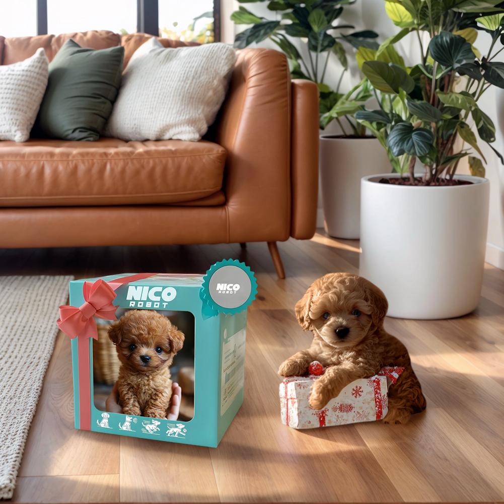Electronic Robot Plush Dog With Realistic Movements Simulation Robot Dogs Barking Tail Wagging Pets Dog For Children Birthday