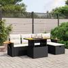 VidaXL Garden Lounge Set with Cushions 6 Pcs, Patio Sofas, Patio Furniture Set, Outdoor Furniture, Black 3276136
