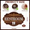 Unisex Restroom Signs Gender Neutral Bathroom Decor Toilet Rule Wooden Plaque Hanging Wall Art Bathroom Quote Wood Sign Septic
