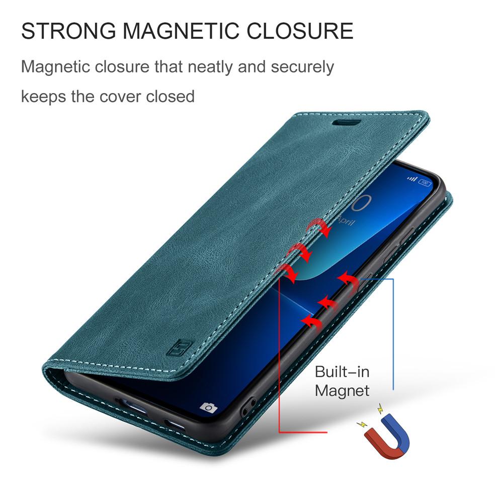 Luxury Genuine Leather Magnetic Wallet Flip Case for Xiaomi Mi 14 13 Lite Pro Card Slot Stand Shockproof Foldable Holder Full Protection Cover