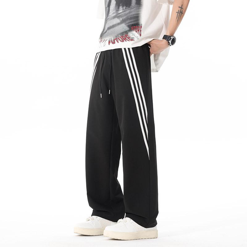 

Men s spring and summer new casual pants couple outdoor sports loose wide-leg drape straight pants men S