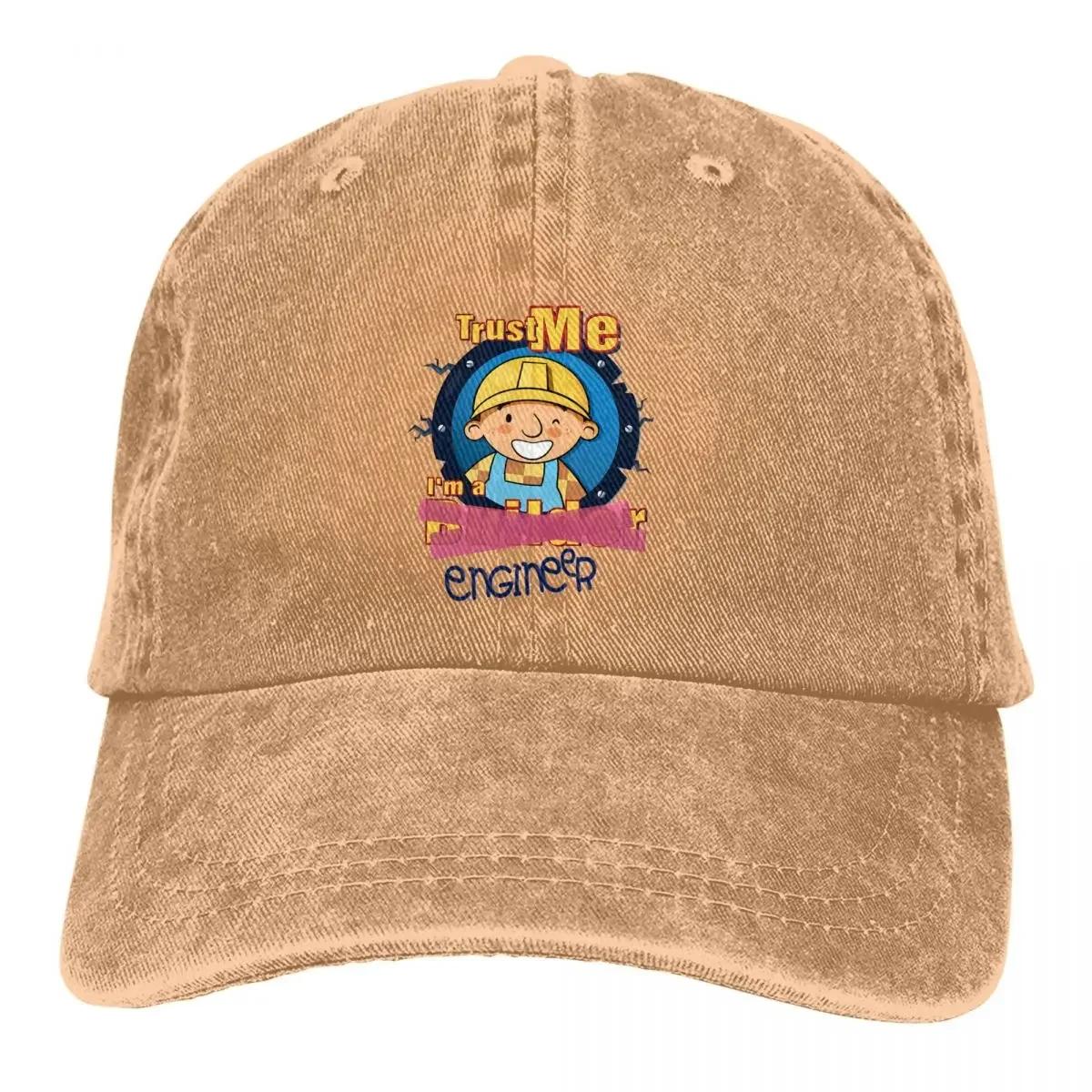 

Мужская бейсболка с принтом «Боб Строитель Инженерный мультфильм Боб Поверьте мне я инженер» Тракерские ковбойские кепки Папина шляпа Гольф шляпы Adjustable хаки
