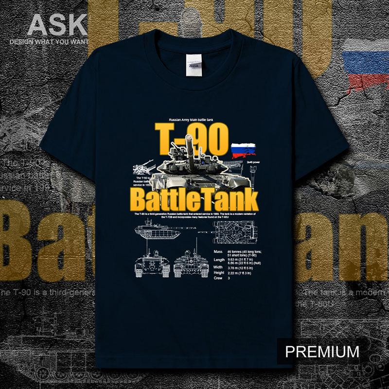 Russian T90 Main Battle Tank Unisexs TShirt Soviet Army Weaponry Cotton Round Neck Short Sleeve T Shirt
