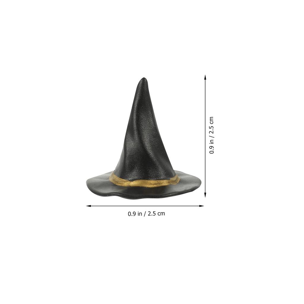 24pcs Creative Halloween Festival Atmosphere Rendering Home Mini Witch Hat Party Hat Dollhouse Scene Layout Decoration Props