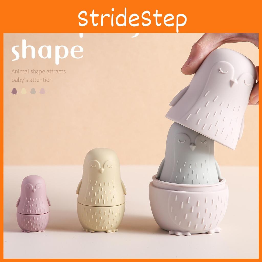 Pinguin Silikon Schachtelpuppen Spielzeugset für Kinder mit interaktivem Zusammenbau und Lernspaß