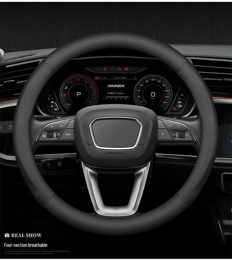Premium Genuine Leather Steering Wheel Cover for BAIC BJ20, BJ30, BJ40, F40, BJ80