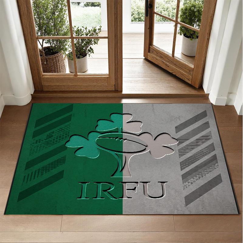 Irland Rugby Design Kristall Samt Teppich Weiche Dekorative Matte für Schlafzimmer Eingang