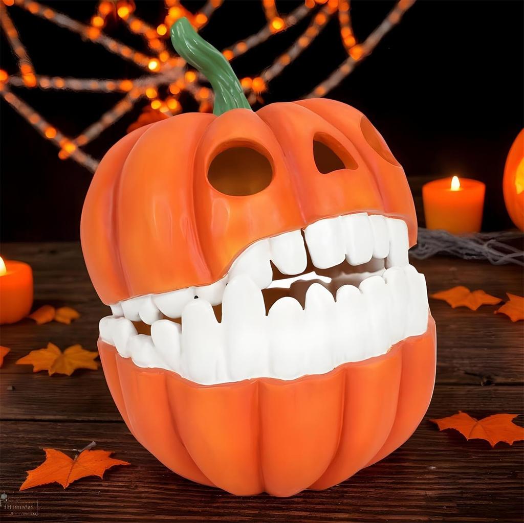 Candy Box - Halloween Candy Container, Decorative Storage Box | Bright Orange Festive Design, Easy Open Lid With Handle, Perfect For Kids Party Favors