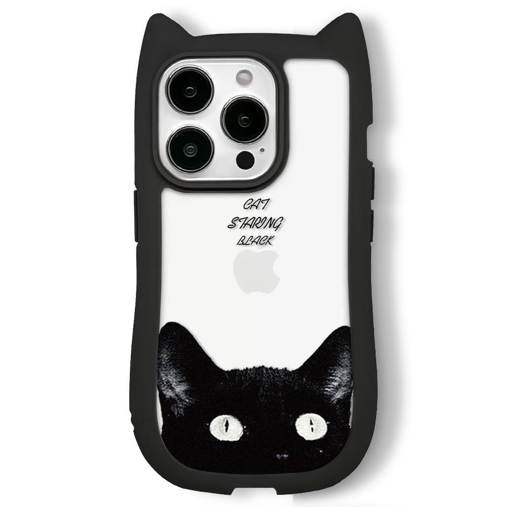 

Прозрачный чехол для телефона Zhitai Cute Cat Ears Cartoon для iPhone 14/15 Pro Max Apple 16