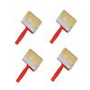 4Pieces Stain Applicators Set with Natural Bristles Ideal for Deck Terrace and Furniture Coating Projects Supplies