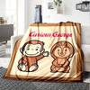 1pc Curious George (9) Blanket, Gift, for Men and Women, Soft Blanket, Good for Sofa Bed Couch Travel, Lightweight Flannel Blanket