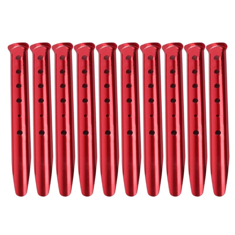 10 шт. Песочные колышки Прочность Палаточные гвозди Многоцелевые палаточные анкеры Тяжелый тип Колышек для надежного укрытия на открытом воздухе красный