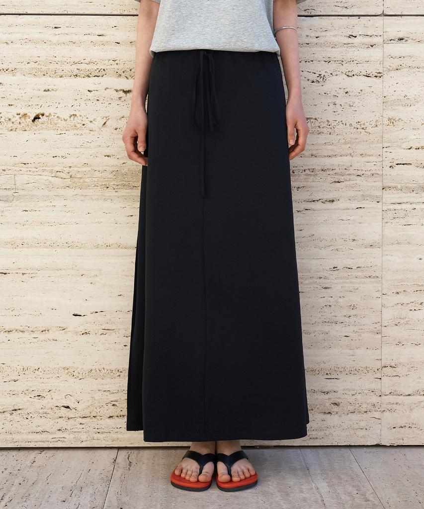 Siyajyu Sist9064 Flow Tension Banding Skirt_Black