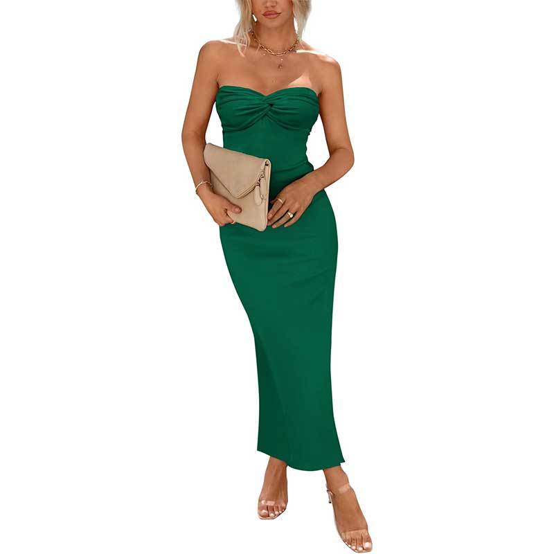 European and American cross-border women's hip skirt, Amazon's new hot explosion, slit backless slim fit, solid color sexy jumpsuit