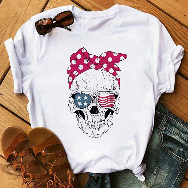 Camiseta De Arte Esttica Feminina De Flores De Caveira Roupas Punk Rock Camiseta Estampada Com Cavaleiro Roupas Fitness Vero 2020