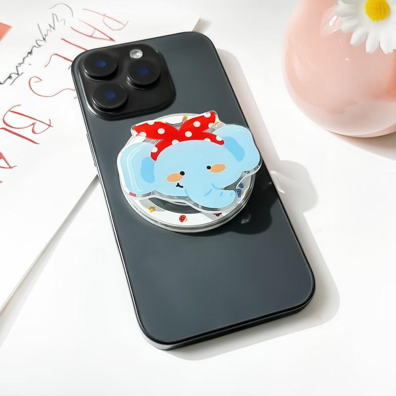 Cute Cartoon Animal MagSafe Magnetic Dropper Phone Airbag Holder Lazy Person Folding Telescopic