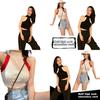 Fashion Color Womens Blocking Sleeveless Strapless Sexy Camisole Knitted