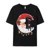 Custom Great Dane Dog Santa Reindeer Christmas Tshirt Black Top Tshirts New Tops T Shirt Cotton Boy Customized