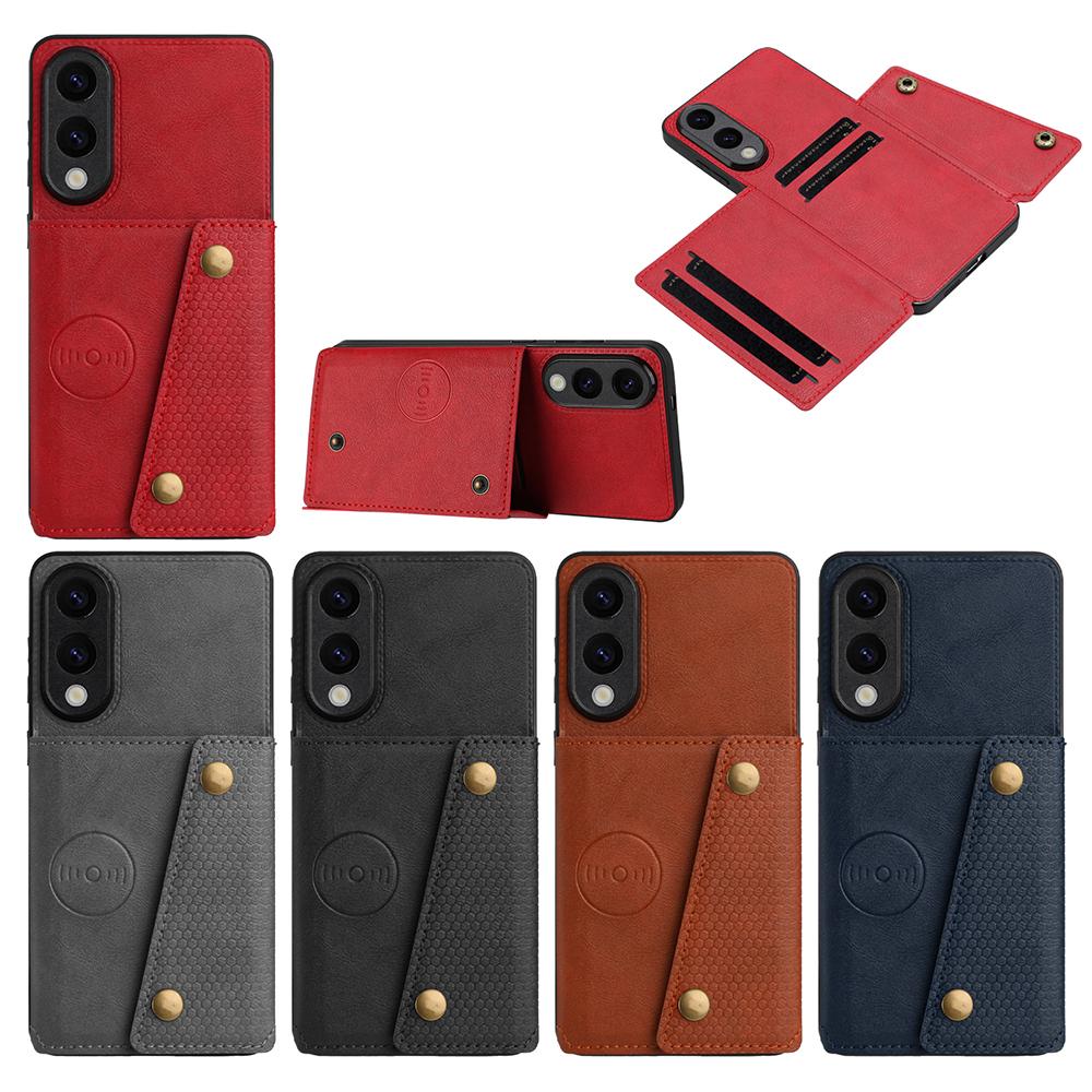 Leather Cover For Samsung Galaxy S25 Edge S24 A05 A05S A06 A15 A16 A25 A26 A33 A34 A35 A36 A53 A54 A55 A56 Card Slots Phone Case