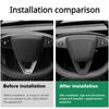 Steering Wheel Frame Cover For Tesla Model 3 Highland 2024 Alcantara Suede Trim New Model 3 Protect Sticker Interior Accessories
