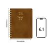 PU Leather Agenda Book Colorful Inner Page Appointment Book To Do List Notepad  for Student Gift