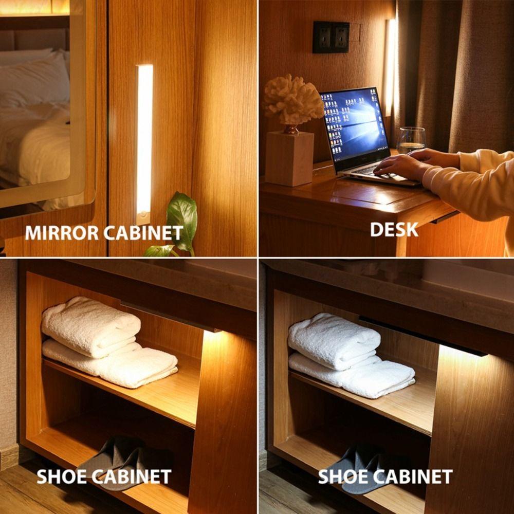 Intelligent Motion Sensor Light USB Charging Cabinet Stair Lighting Wireless LED Night Light Home