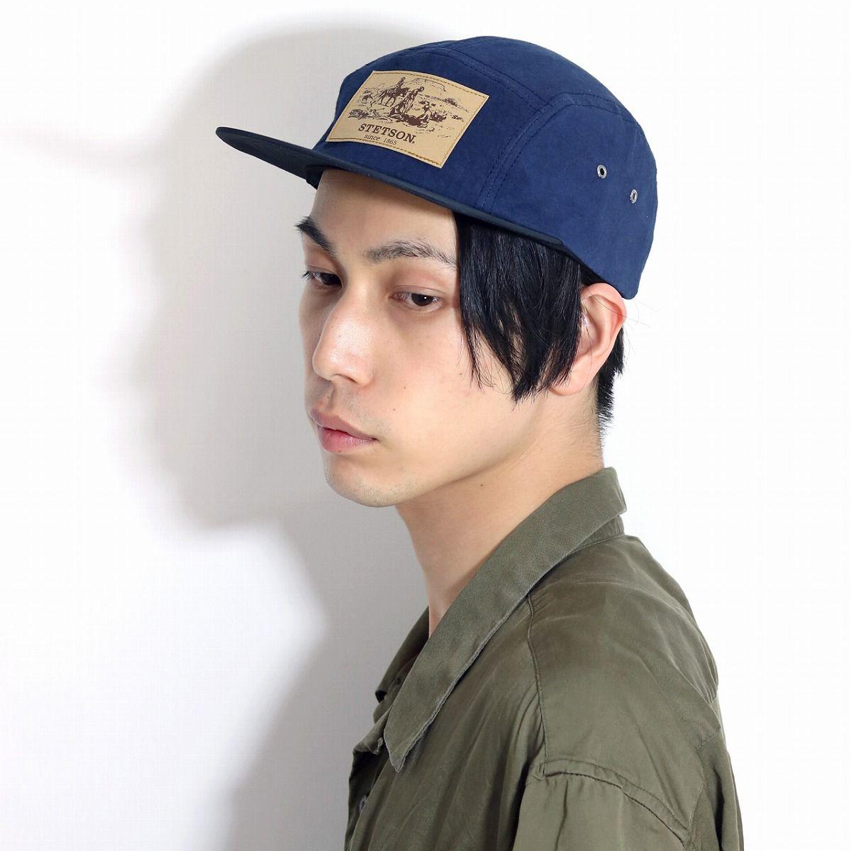 Used STETSON Spring Summer Jet Cap Hat JET CAP Men s Women s Made in Japan Navy Navy Father s Day [TB]