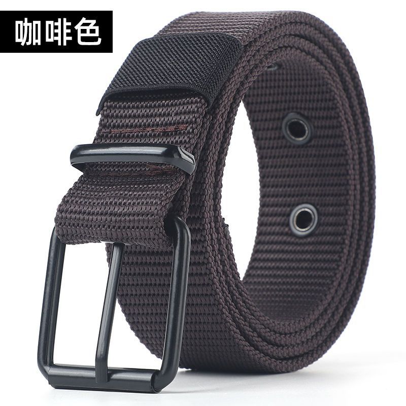 Men'S Nylon Braided Belt Student Outdoor Sports Casual Canvas Belt Military Training Breathable Belt
