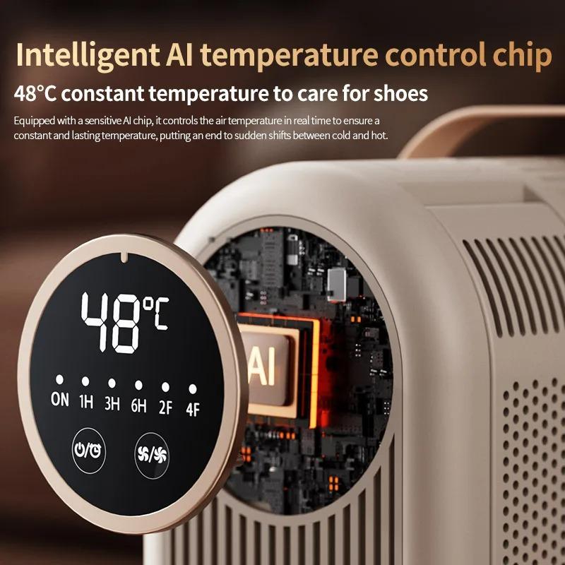 4 Arms Foldable Shoe Dryer Household Boots Warmer Electric Heater Timing Control Shoe Drying Machine Shoe Dehumidifier