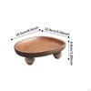 Wood Pedestal Stand Wooden Serving Tray Decorative Riser Platter for Treats