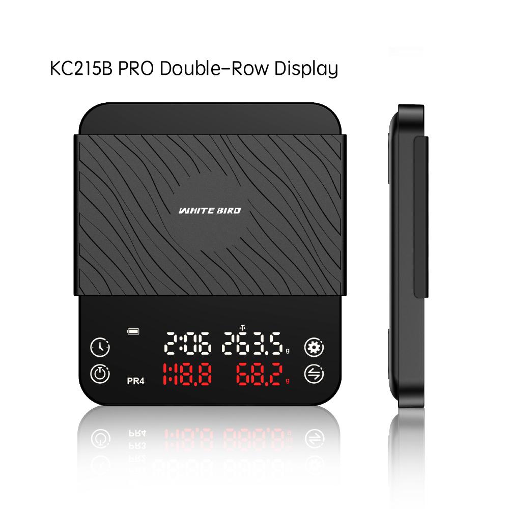 

Умные кофейные весы с таймером Мини-электронные весы Двойной цифровой дисплей Кофейные весы 2 кг USB Кухонные весы для взвешивания чёрный