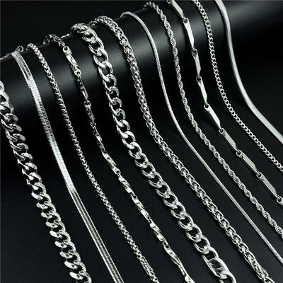 Cross-Border NK Titanium Steel Cuban Snake Chain Necklace - Unisex Hip-Hop & Clavicle Design