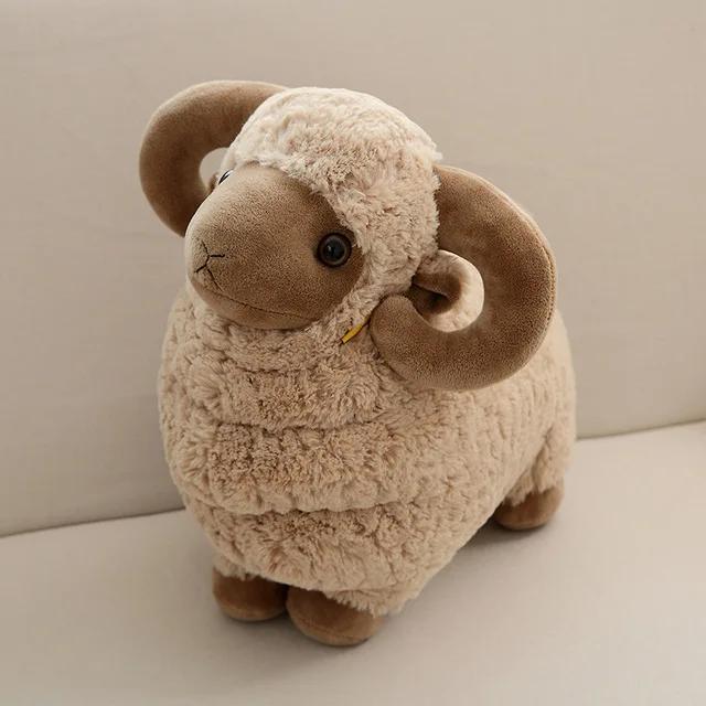 

38 CM Sheep Plush Toys Simulation Stuffed Animal Soft Doll Real Life Plush Sheep Toys for Pupuy Baby Kids Gift коричневий