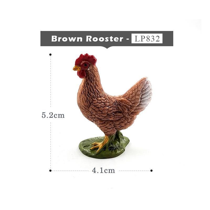 Farm Animal Model Artificial Chicken Duck Goose Figurines Bonsai Home Decor Miniature Fairy Garden Decoration Accessories Modern