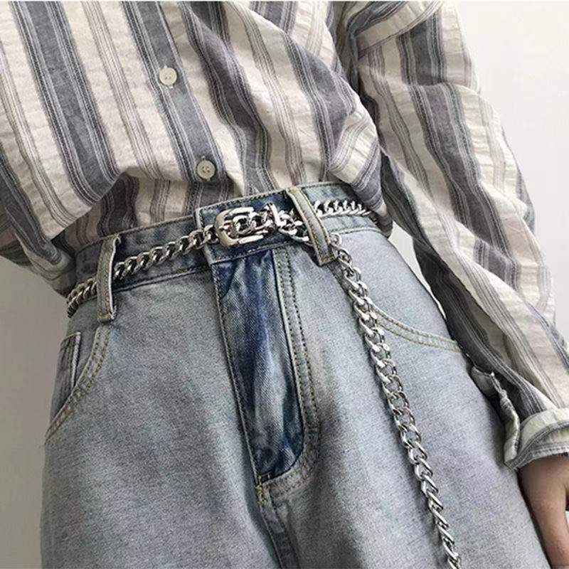 Metal Waist Chain Women's Thin Waist Suit Dress Denim Decorative Belt Pendant Simple Versatile Fashion Belt