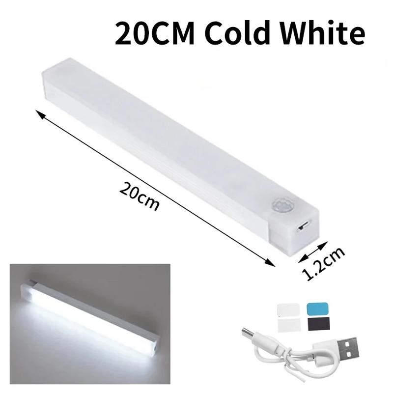 Motion Sensor Light Wireless Rechargeable LED Night Light Closet Cabinet Wardrobe Lamp Kitchen Staircase Backlight 20/50cm